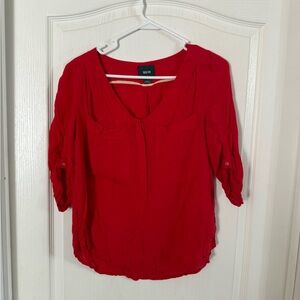 Maeve Anthropologie Women’s Red Blouse Sz XS.